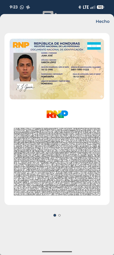 App BIEN mostrando credencial digital