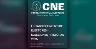 CNE habilita sitio web para consultar centros de votación de las primarias 2025